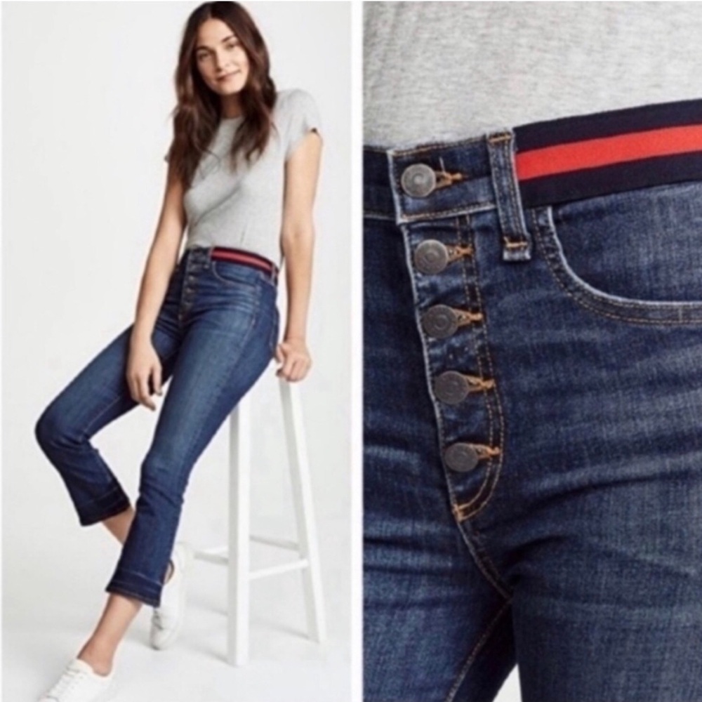 Veronica Beard Carolyn Baby Boot High Rise Stretch Tuxedo Waist Jeans SZ 27 - Picture 10 of 12